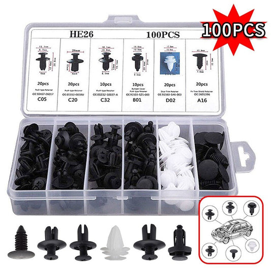100pcs Auto Fastener Clip Car - Auto Aesthetics