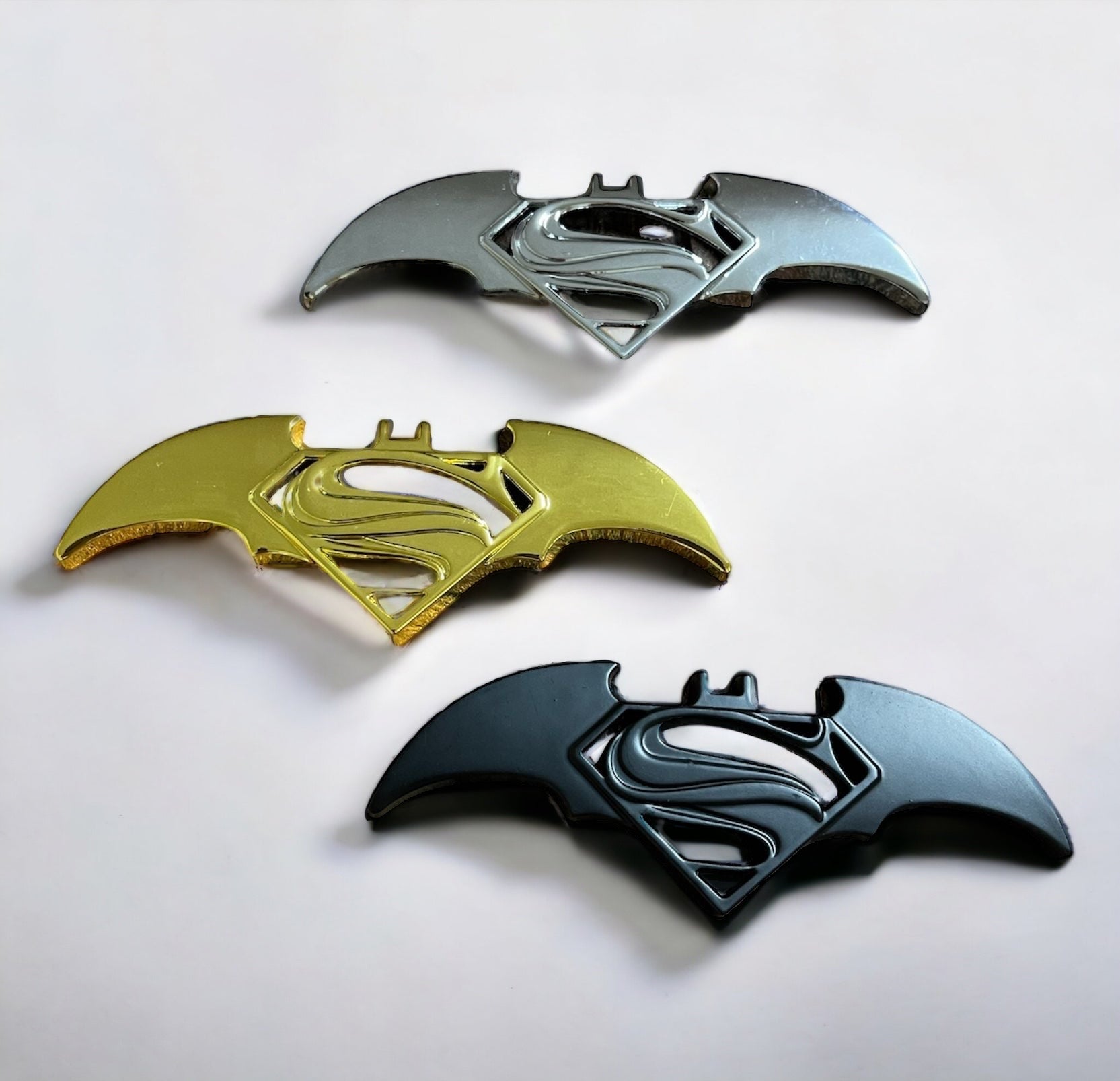 Superhero 3D Metal Emblem Sticker - Batman, Superman, Joker